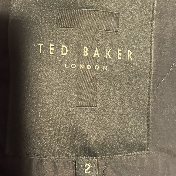 Ted Baker London Wool Blend Funnel Neck Coat - Picture 3 of 6